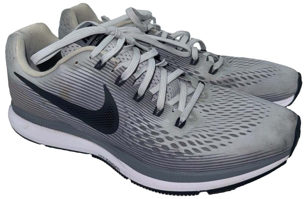 Nike Air Zoom Pegasus 34 880555-010 Gray Running Shoes Men's Size 11.5
